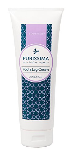 Bodipure Purissima Organic Foot and Leg Cream - Made with Natural Ingredients - Rejuvenating Treatment for Dry, Cracked, and Callused Feet - Refreshing, and Stimulating - Made in Italy, 8.5 Ounce