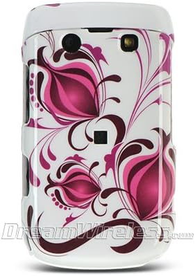 Hot Pink Pomegranate Design Snap on Hard Skin Shell Case for Blackberry Bold 2 Bold2 9700