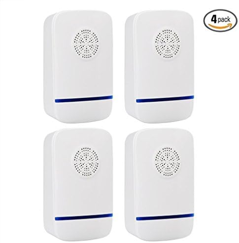 [2018 UPGRADED] Pest Control Home Pest Controller for Indoor Ultrasonic Pest Repeller for Insects,Mice,Spider,Ant,Roaches,Mosquito,Bugs,Flies,Fleas Indoor Use Ecofriendly 4 Pack