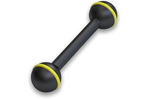 SKYSHARK 1 Pcs 3.5" Aluminum Alloy Underwater Extension Arm,1" Double Ball Head Connector Underwater CNC Arm System Ball Head Extension for Video Light,Strobe,Diving Camera Tray,Waterproof and Rustproof