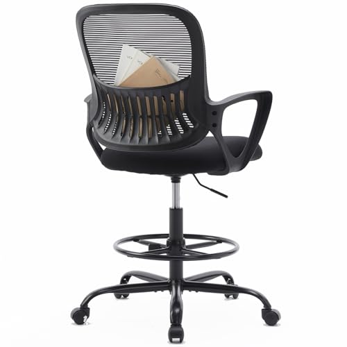 Drafting Chair Tall Office Chair Standing Desk Chair with Thicker Seat