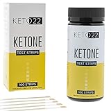 Keto 22 Ketosis Test Strips - 100 Ketone Strips