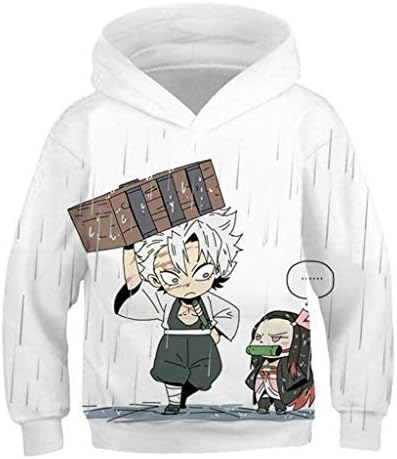 Amazon 鬼滅の刃 パーカー 子供 トレーナー キッズ 長袖 フード付き 男の子 女の子 子供服 薄手 秋服 アニメ プリント 服 かわいい 柔らかい イベント 衣装 誕生日 プレゼント 鬼滅の刃 グッズ 無一郎 しのぶ 義勇 煉獄 蜜璃 柱 雨