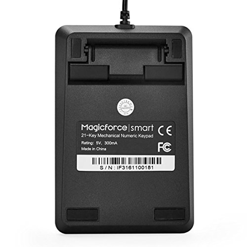 Mechanical Numeric Keypad GATERON Brown Switch Wired Ice Blue Backlight Gaming Keypad 21 keys Mini Numpad Portable Keypad Extended layout Black Magicforce by Qisan