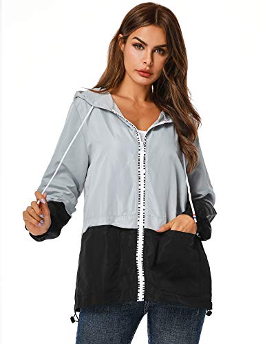 image for ZEGOLO Women's Raincoats Waterproof Packable Windbreaker Lightweight A