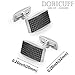 DORICUFF Cufflinks for Men Cuff Links Gift for Dad Mens Cufflinks Set Blanks Classy Silver Gun Black Plating