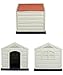 Internet’s Best Outdoor Dog House - Medium or Large Dogs - Comfortable Cool Shelter - Durable Plastic Design - Home Kennel - Indoor or Outdoor Use - Large