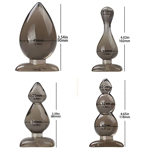 Women Dildo Set Butt Anal Toys Sex Silicon Toy Massager Plug Anus Thrusting Dildo Easy to Clean 4PC
