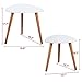 Yaheetech White Gloss Wood Nesting Tables Living Room Sofa Side End Table Set of 2