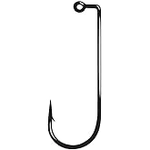 Gamakatsu 90 Degree Round Bend Heavy Wire Jig Hook-Pack of 25 (Black, 3/0)