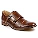 Metrocharm MC100 Men's Perforated Cap Toe Double Monk Strap Dress Shoes