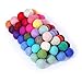 Tyawon 100% Wool Felt Balls - 35PCS | Assorted Color Pure Wool Pom Poms Bulk for Craft & Christmas Decoration（20mm）