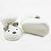 Newborn Unisex Baby Boy Girls Infant Cute Plush Bear Crib Warm Socks Shoes (White)