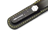 Double-sided crystal glass nail file in leather case, 3mm thick. Made by GERmanikure