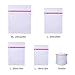 ELValley Mesh Laundry Bags, Set of 5 Bra Lingerie Wash Bag Travel Wash Bag for Bras, Delicates, Blouse, Hosiery, Stocking, Underwear (Multi-Size, White)