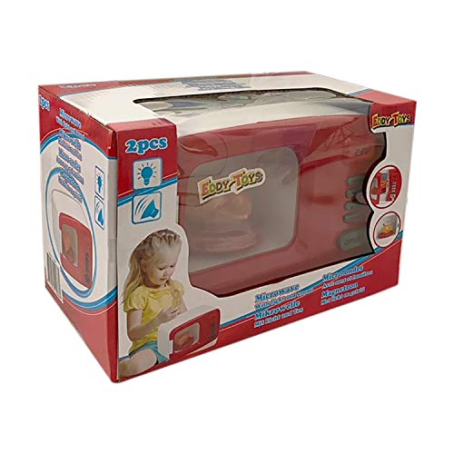 Mojawo Kinder-Küchen-Zubehör Mikrowelle + Licht & Ton Spielküche Zubehör Küche Batterie H13xB20xL13cm – Bild 3