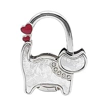 NISWDE Mini Cute Cat Folding Hanger Holder Table Hook for Purse Handbag Utility,Cat Bag Hanger Bag Hook Convenient Hook,Multicolor,1 PCS Pack