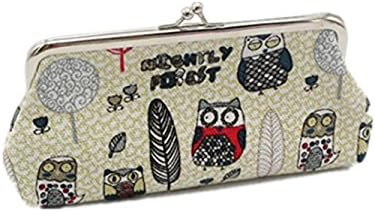 Women Wallet, Annasvip Women Retro Vintage Owl Small Wallet Hasp Purse Clutch Bag (Beige)