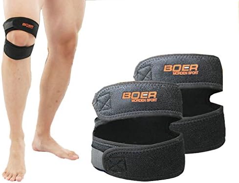 Ffox Knee Support, Open-Patella Stabilizer with Adjustable Strapping &amp; Extra-Breathable Neoprene Sleeve For Arthritis