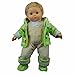 The Queen's Treasures 15 Inch Doll Clothes Designed for Use with Bitty Baby Dolls, Green & Cream Overalls, Shirt, Jacket & Shoes, Compatible with American Girl's Bitty Baby Twins