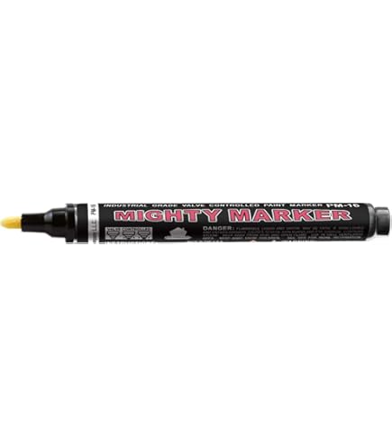 PM-19 Industrial Paint Markers - Xylene-Based Permanent Dual Tip, 6-Pack Black
