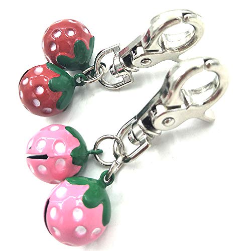 image for Sport Art 4 PCS DIY Strawberry Bell pet Bells 304 Stainless Steel Dog 