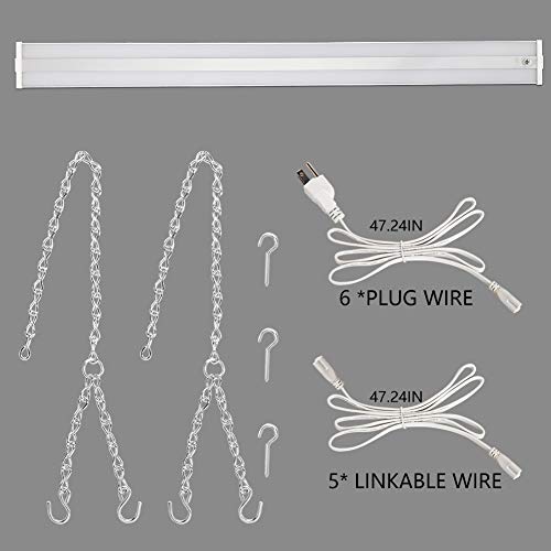 6 Pack Linkable LED Shop Lights for Garage BBOUNDER 4FT 40W 5000K LED Work Shop Light LED Utility Shop Light (300W Equivalent) - Thumbnail 5