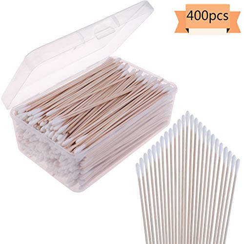 400 Packs Cotton Swabs Gun Cleaning Swabs 6 Inch Wooden Long Makeup Cotton Swabs Single Tip Cleaning Swabs Firearm Cleaning with Storage Case for Jewelry Ear Cleanings - Thumbnail 7