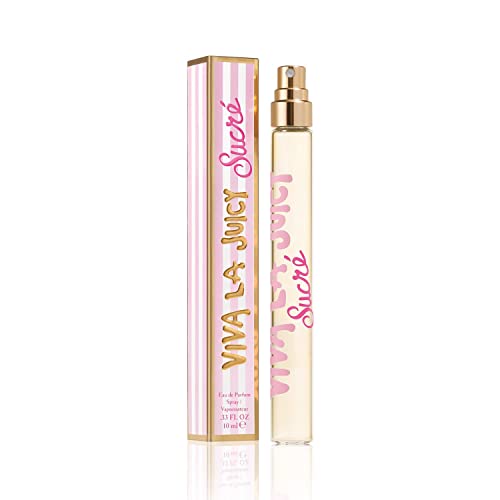 Juicy Couture Viva La Juicy Sucré Eau De Parfum, Women’s Mini Perfume with Notes of Peach, Orange Flower & Whipped Cream – Fruity & Sweet Perfume for Women, EDP Spray Travel Perfume, 0.33 fl. oz