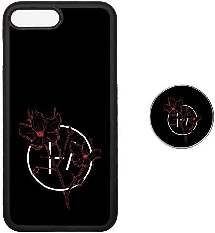Couple Case iPhone 7 8 Plus and Pop Up Grip Socket, Tire Type To Protect Your Cell Phone Shock Proof Fashion Unique Skin 7P 8P Cover - Flower Twenty One Pilots - H (1)