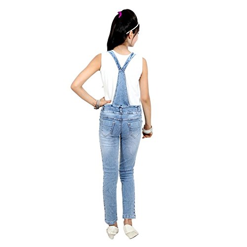 sunday casual denim detachable dungaree for girls