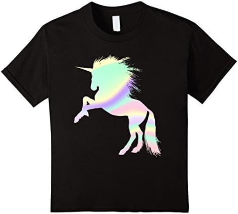 Kids RAINBOW UNICORN T SHIRT VAPORWAVE AESTHETIC 12 Black