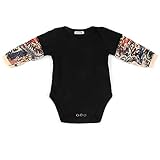 Infant Toddler Baby Boy Girl Tattoo Printed Sleeve Romper Bodysuit Jumpsuit