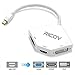 RICOV Ultimate 3-in-1 Mini DP (Thunderbolt) to 4K HDMI, DVI, VGA Adapter, Compact 1080p Mini Display (mDP) Converter for MacBook Air, MacBook Pro, iMac, iMac Mini, Surface Pro Series, Glossy White