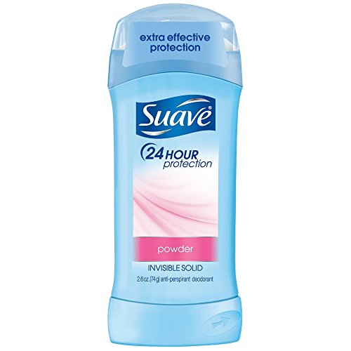 Suave 24 Hour Protection Anti-Perspirant Deodorant Invisible Solid, Powder 2.60 oz (Pack of 8)