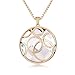 Alvdis Fashion Jewelry Circles Stone Style Alloy Crystal Long Sweater Chain Pendant Necklace, 30