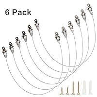 Furniture Tip Kit, Howithme Steel Cables Furniture Anti-Tip Wall Strap for Baby Safety, Heavy Duty Straps Wall Anchoring Kit, with Mounting Hardware Included (6pcs)