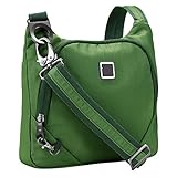 Lewis N. Clark Anti-theft Crossbody Purse + Sling Bag for Women, Men, Travel or Work with RFID Blocking Technology, Slash Resistant Material, Locking Zippers & Adjustable Shoulder Strap, Moss