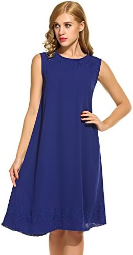 Women's Sexy Summer Boho Long Beach Evening Party Dresses Sundress Color blue Size XL