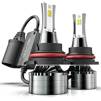 Marsauto 9007/HB5 Led Headlight Bulbs, 12000LM M2 Series Super Bright Led Hi/Lo Beam Conversion Kit, Canbus Ready 6000K Xenon White