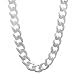 8mm Solid 925 Sterling Silver Beveled Curb Link Italian Crafted Chain + Microfiber Jewelry Polishing Cloth