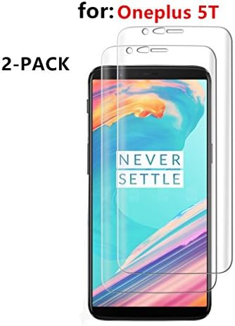[2 Pack] OnePlus 5T Screen Protector, Fljie [HD Anti-Bubble Film] [Full Coverage Screen Protecto] [Lifetime Replacement Screen Protector] for OnePlus 5T (TPU HD Clear Film)