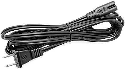 [UL Listed] Certified Approve Extra Long 10 Ft 2 Prong AC Wall Cable 2 Slot Power Supply Cord IEC-60320 IEC320 C7 to NEMA 1-15P for Vizio LED TV Smart HDTV E-M-Series PS2 PS3 Slim PS4