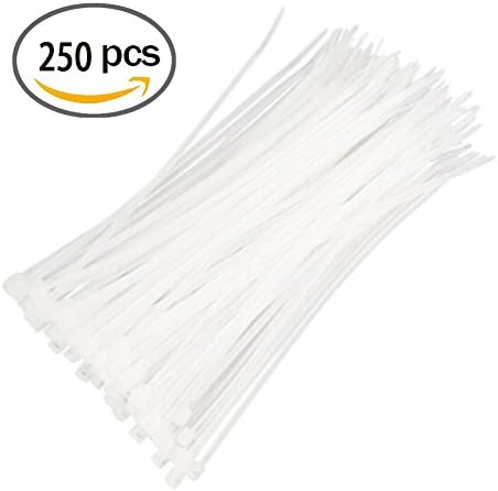 White Nylon Cable Ties,250 PCS 10 Inch Nylon Cable Ties Zip Ties