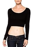 A.S Sexy Fitted Cotton Lycra Ballerina Long Sleeve Crop Top (Juniors)