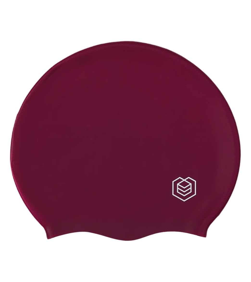 SOUL CAP – Large Swimming Cap for Long Hair - Designed for Long Hair, Dreadlocks, Weaves, Hair Extensions, Braids, Curls & Afros - Women & Men - Silicone (Burgundy, Medium) — image 1