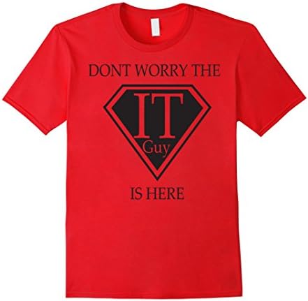 Men's IT Engineer Gift Computer Guy Support T-shirt Medium Red