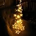 Areskey Star Christmas Lights,138 LED 12 Star Curtain String Lights,Waterproof Star Lights Decorative Bedroom Indoor Outdoor Window Wedding Party Garden,8 Modes RF Remote,Warm White