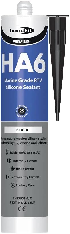 Truly PVC Bond It Black HA6 Silicone Sealant 310ml EU3 Cartridge