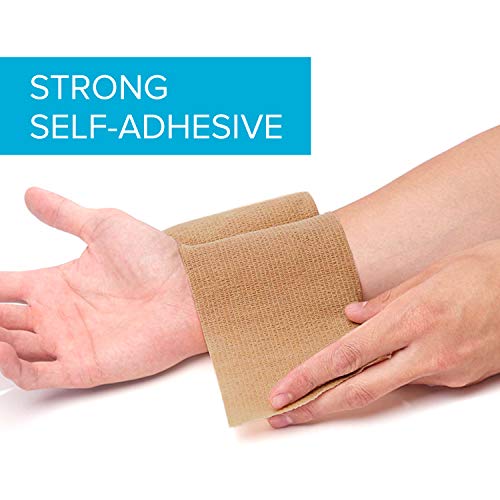 Self Adhering Bandage Wrap (Bundle Pack of 8) 3 Inch by 5 Yards Non